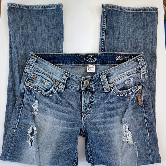 Women’s Silver Santorini Distressed Jeans - Picture 1 of 6